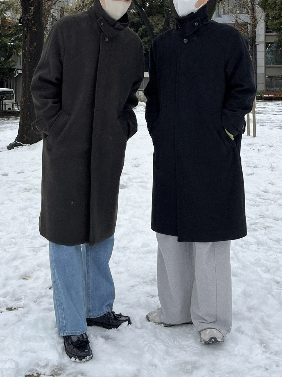 受注制【Chikashitsu +】high neck coat (3color)