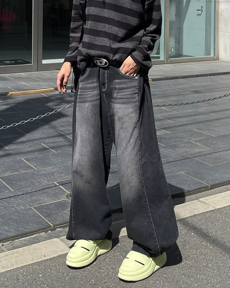 受注制【Chikashitsu +】snap button stitch denim pants / 【チカシツプラス】スナップボタンスティッチデニムパンツ