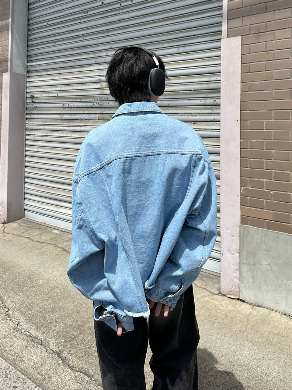 大阪店WEB限定受注制【Chikashitsu +】cutting cropped denim jacket (3color)