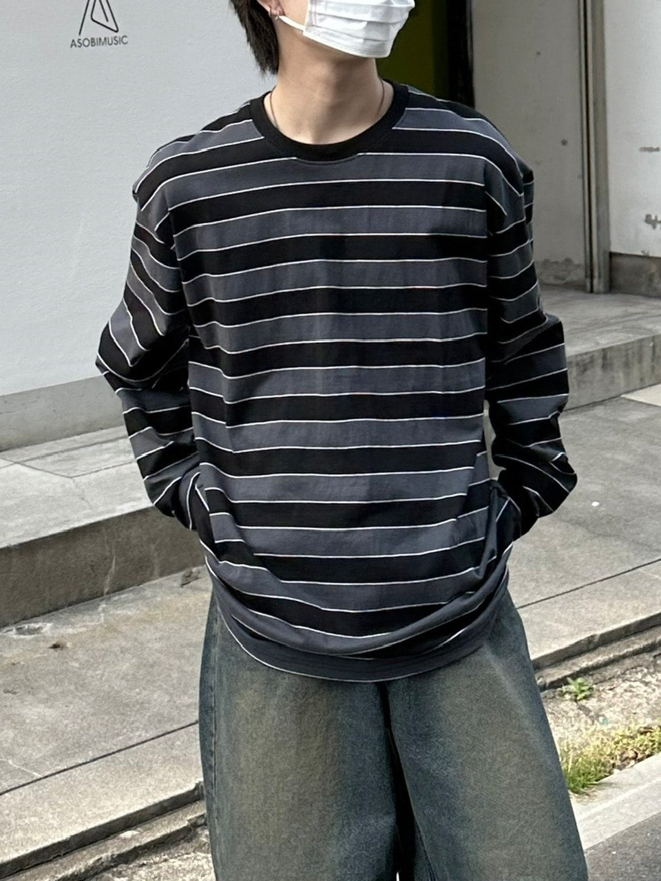 受注制【Chikashitsu +】border long sleeve (2color)