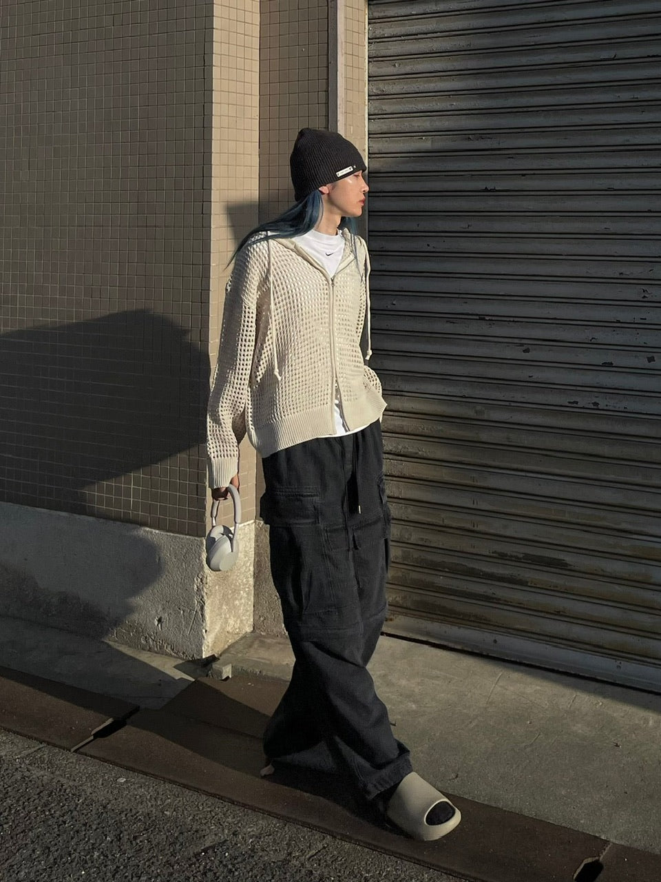 受注制【Chikashitsu +】2way heavy pocket denim cargo pants (2color)