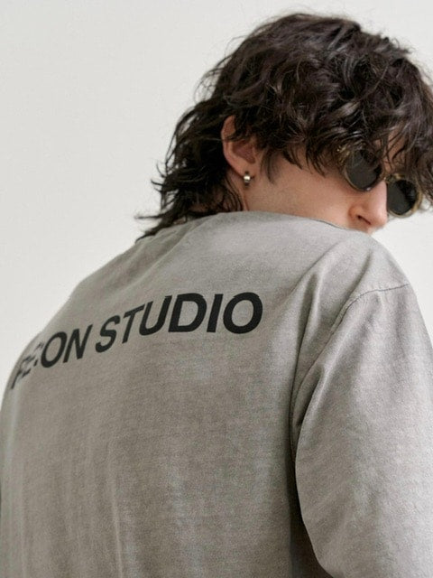 【RE:ON STUDIO】REON BACK LOGO PIGMENT T-SHIRT