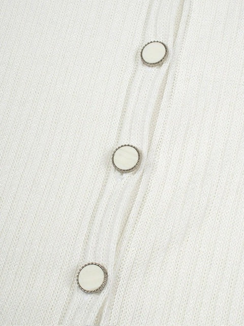 【Uglyshadow】BEAD KNIT OFF-SHOULDER / 【アグリーシャドウ】ビーズロングオフショルダー長袖カーディガン