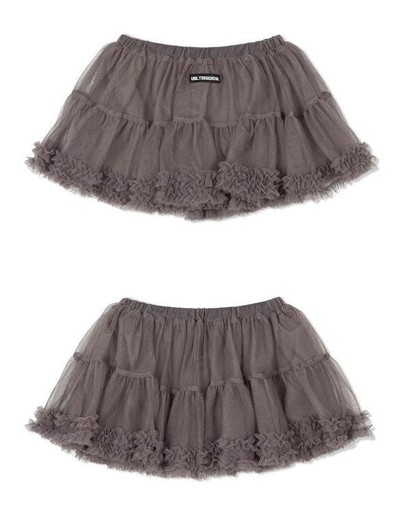 【Uglyshadow】MESH FRILL CANCAN SKIRT