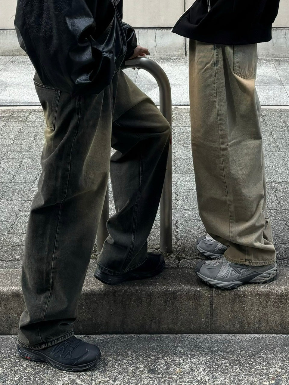 【Chikashitsu +】vintage wash semi wide denim pants 2 / 【チカシツプラス】ヴィンテージウォッシュセミワイドデニムパンツ