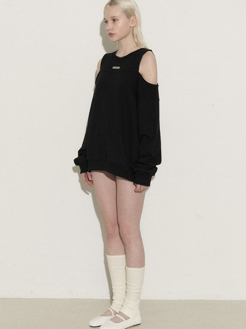【ROCK CAKE】Open Shoulder Sweatshirt