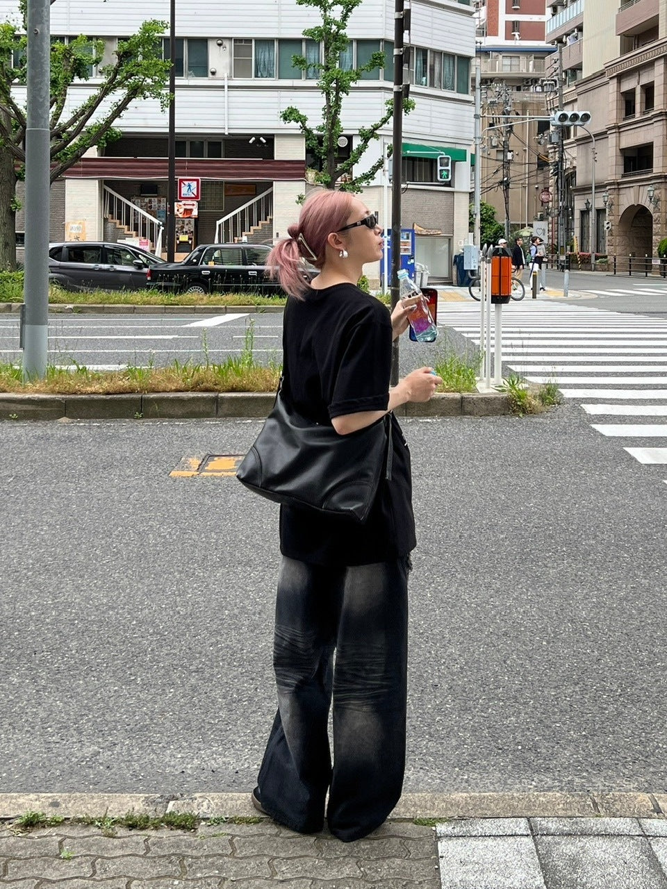 大阪店WEB限定受注制【Chikashitsu +】vintage leather cross bag