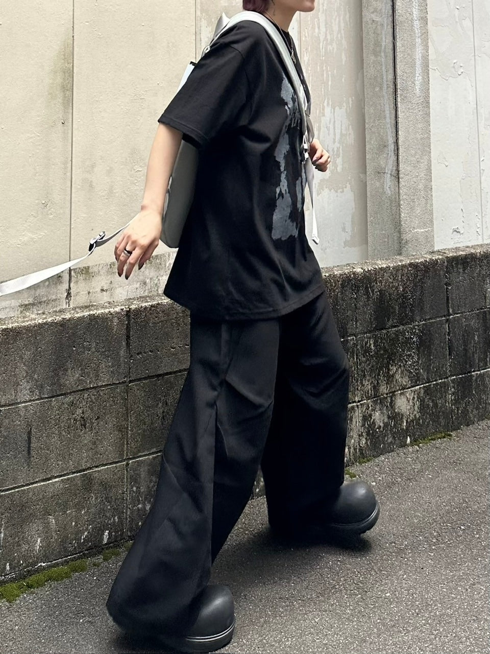 【Chikashitsu +】pattern design slacks (2color)