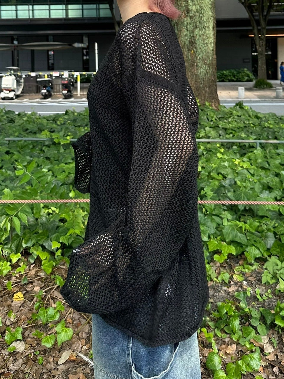 【Chikashitsu +】oversized net summer knit (3color)