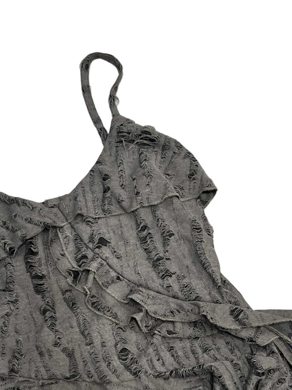 受注制【Never mind the XU】damage frill sleeveless (3color)