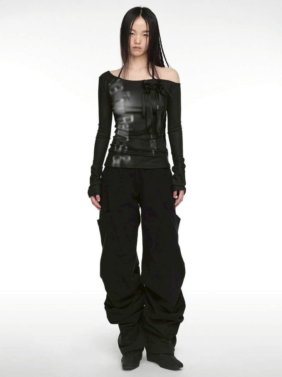 【NACHE】HALTER SLIM FIT LONG SLEEVE