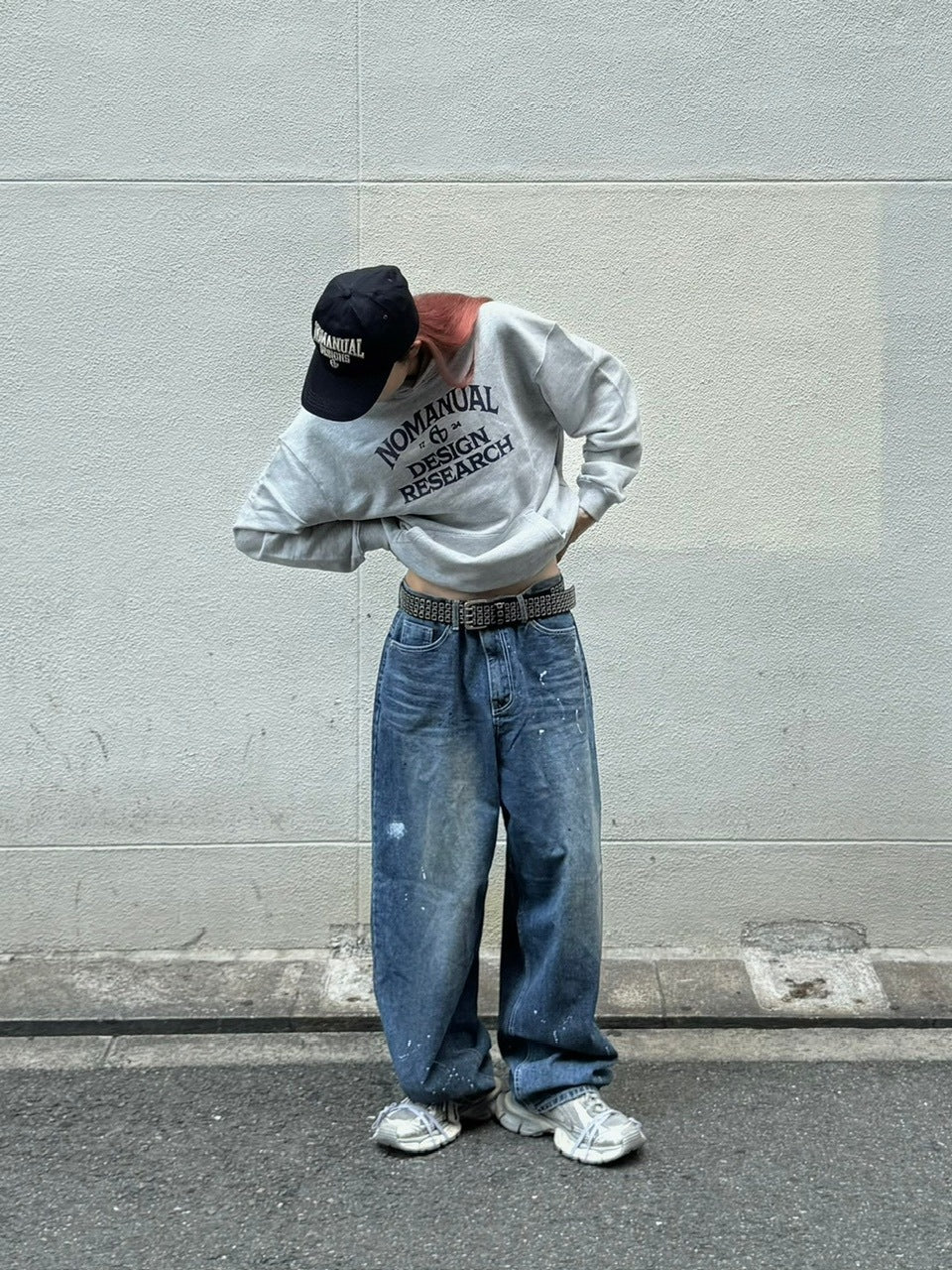 受注制【Chikashitsu +】painted buggy denim pants / 【チカシツプラス】ペイントバギーパンツデニムパンツ