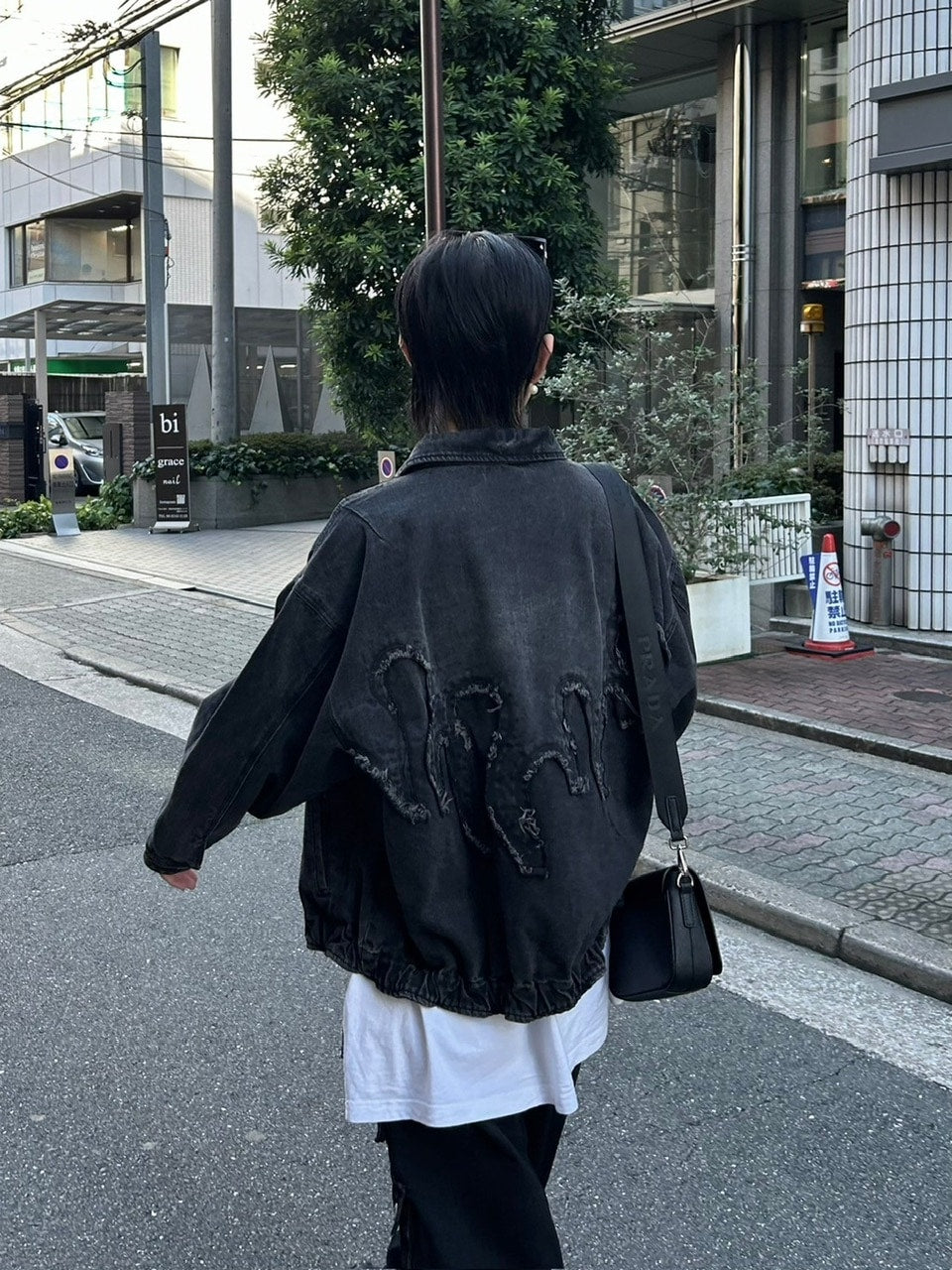 大阪店WEB限定【Chikashitsu +】flame design denim blouson