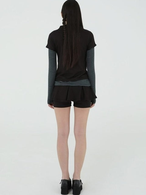 【Uglyshadow】US FLARE SKIRT PANTS