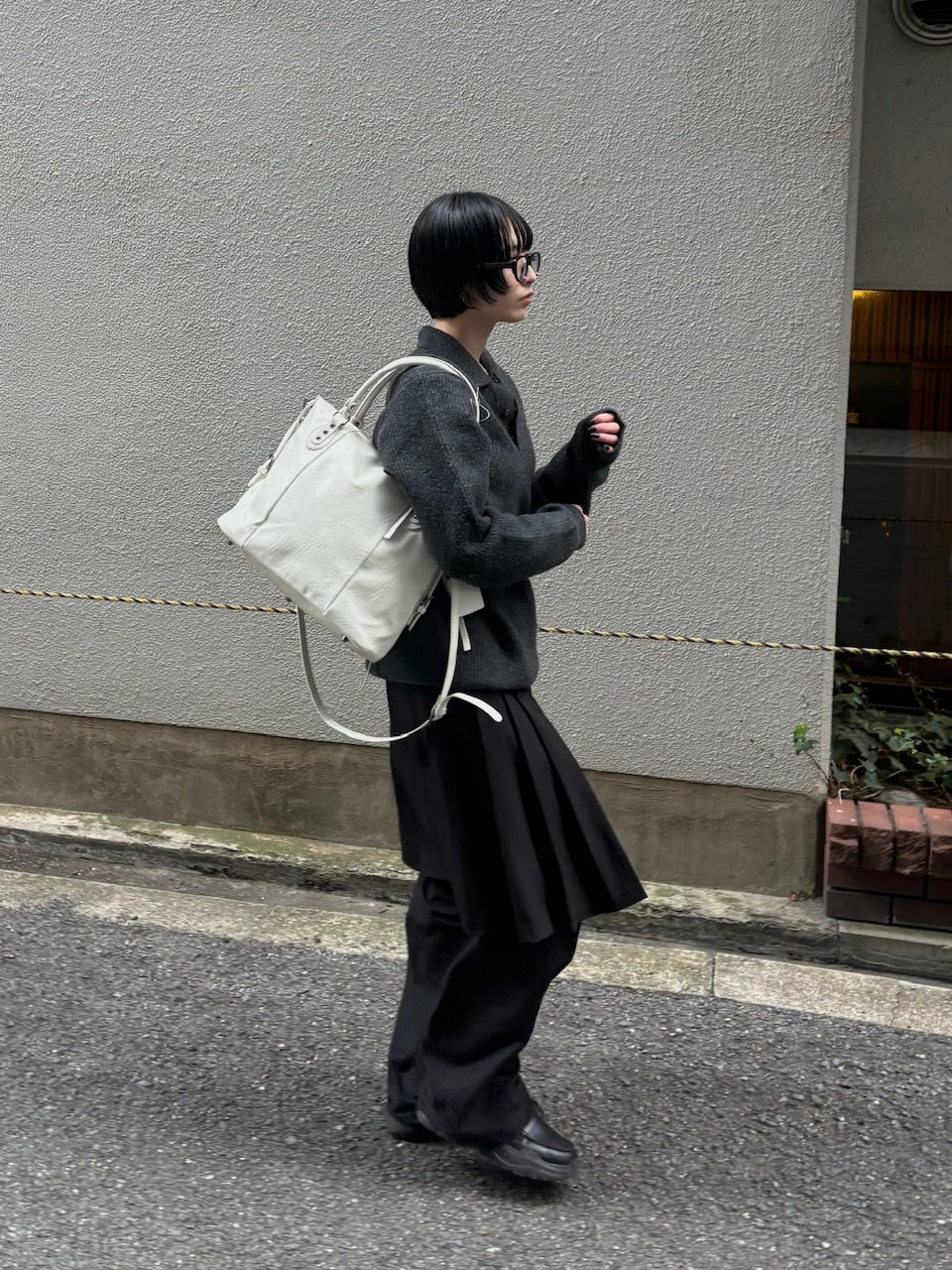 受注制【Chikashitsu +】wool touch lib knit polo (4color) / 【チカシツプラス】ウールタッチリブ長袖ニット