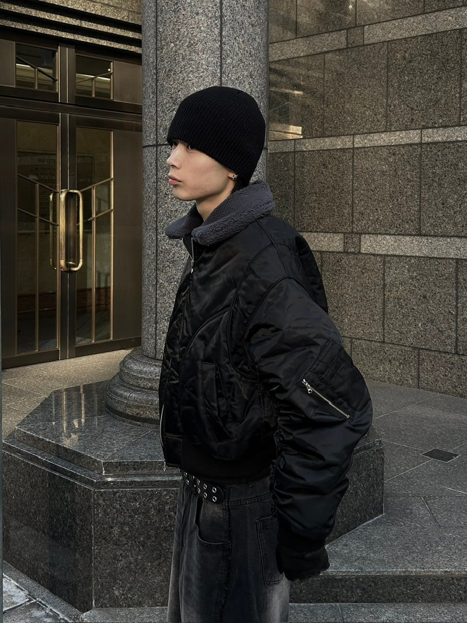 ジャケット・アウター chiki 大阪店WEB限定【Chikashitsu +】cropped mustang bomber jacket