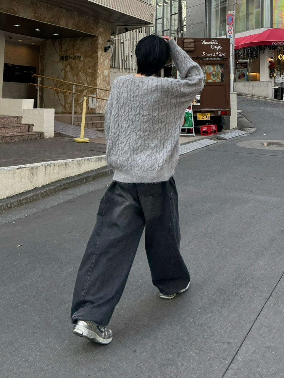 受注制【Chikashitsu +】angora like cable knit (3color)