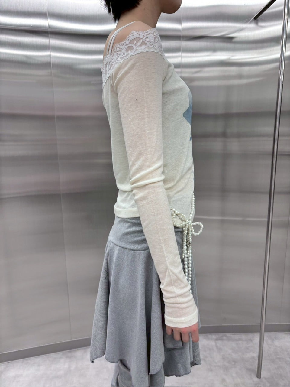 受注制【nmtc +】rose off long sleeve (3color)