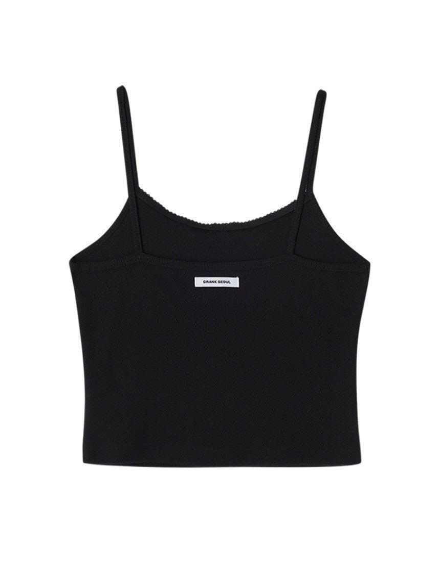 トップス CRANK Frill Snap Sleeveless_Black CRANK】FRILL SNAP SLEEVELESS – PRESSING WEB SHOP