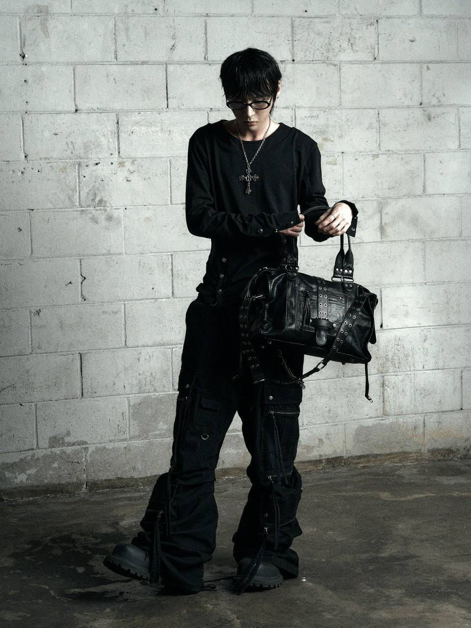 【Rosen Kreuz】CURVE FIT LONG CARGO PANTS