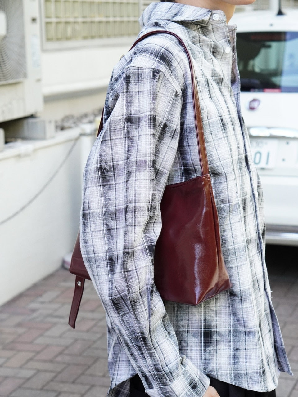 東京店WEB限定受注制【Chikashitsu +】PU Leather cross bag (4color)