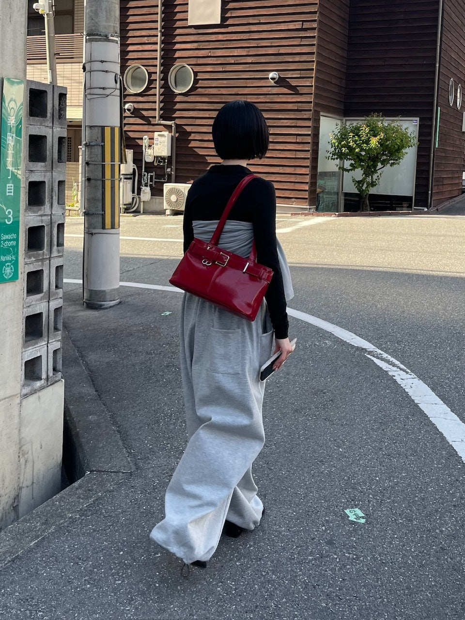 受注制【oaks】leather belt shoulder bag (3color)