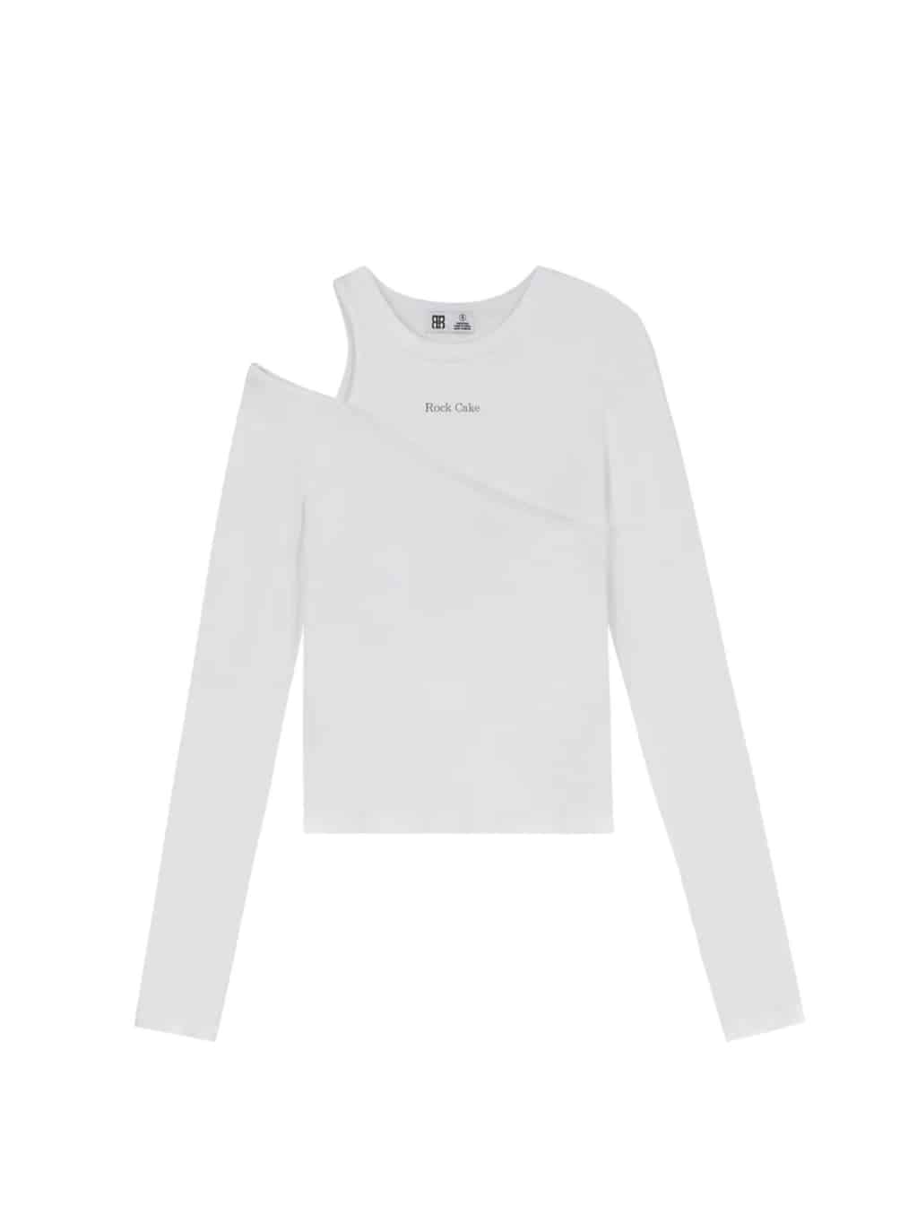 【ROCK CAKE】One Shoulder Layered Top