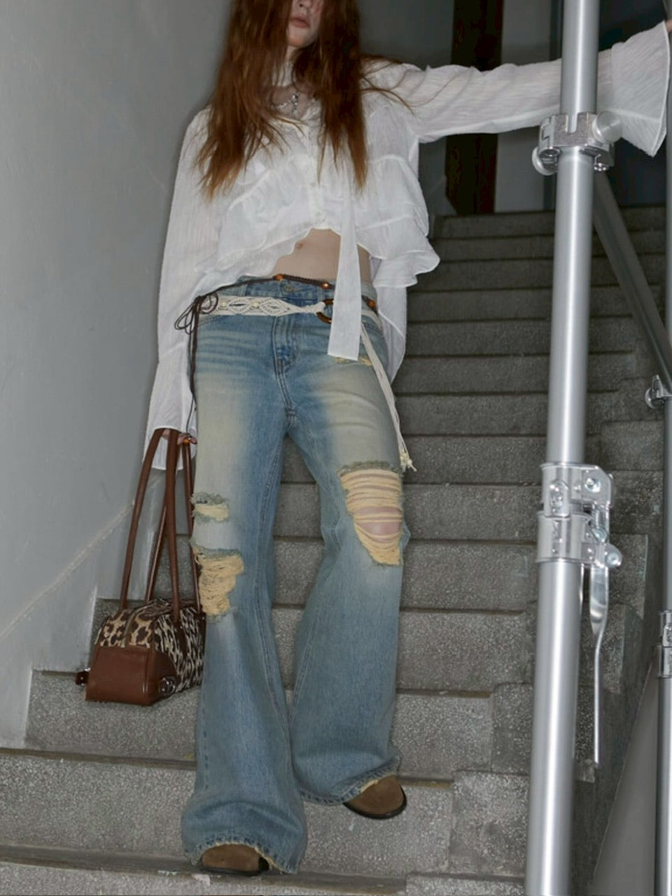 【NOT KNOWING】Bohem Chiffon Blouse