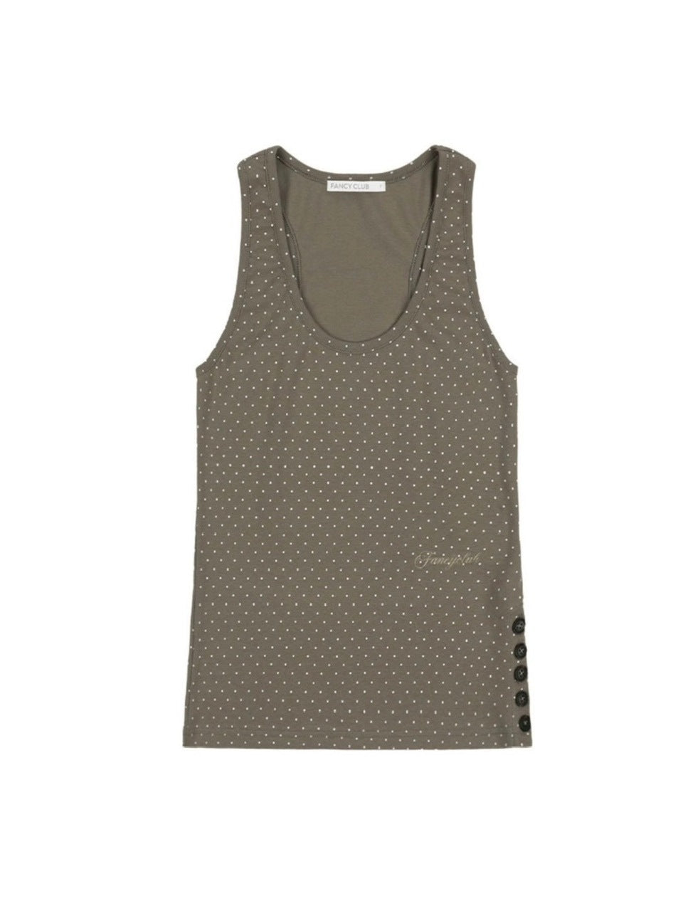 【FANCY CLUB】 Dot Button Sleeveless / 【ファンシークラブ】ドットボタンタンクトップ