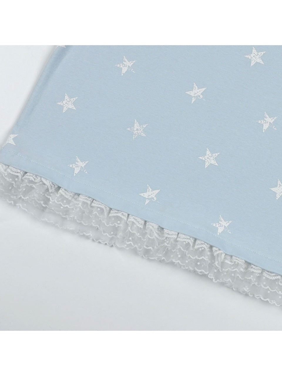 【FANCY CLUB】Lace Star Layered Tee / 【ファンシークラブ】レーススターレイヤード半袖Tシャツ