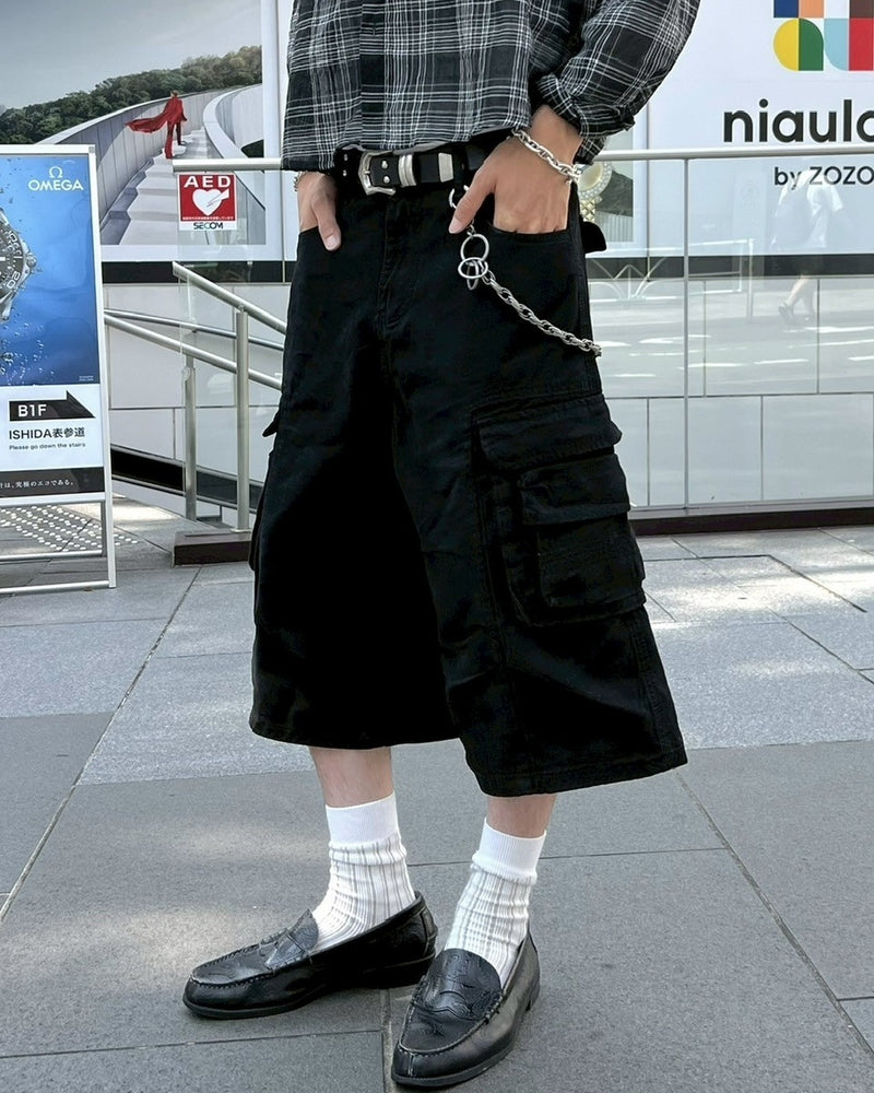 大阪店WEB限定受注制【Chikashitsu +】cotton cargo bermuda pants (2color)