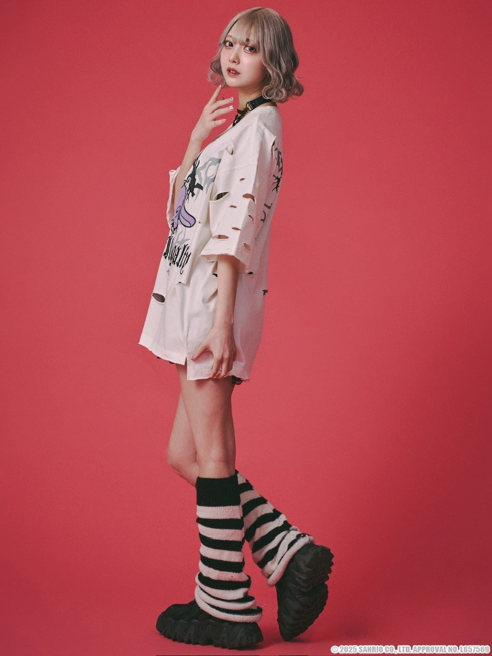 【GALFY×KUROMI】イルガルフィーボロボロ半袖TEE