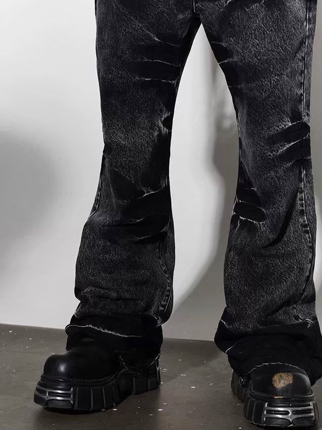 【DND4DES】MUSTACHE WASHED FLARED JEANS