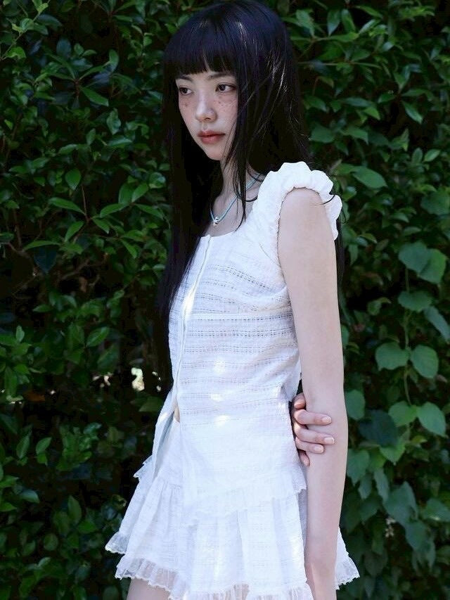 【Uglyshadow】CHECK SHIRRING SKIRT / 【アグリーシャドウ】チェックシャーリングミニスカート