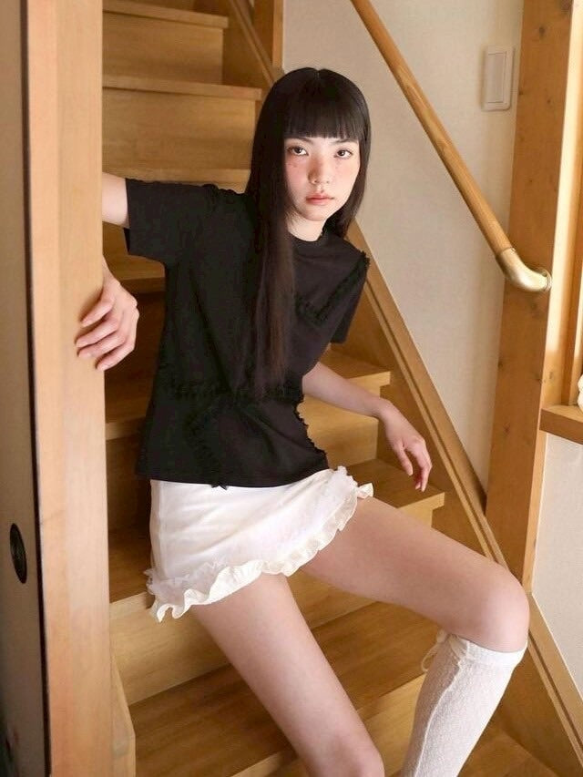 【Uglyshadow】 MESH STAR RUFFLE MINI SKIRT / 【アグリーシャドウ】メッシュスターラッフルミニスカート