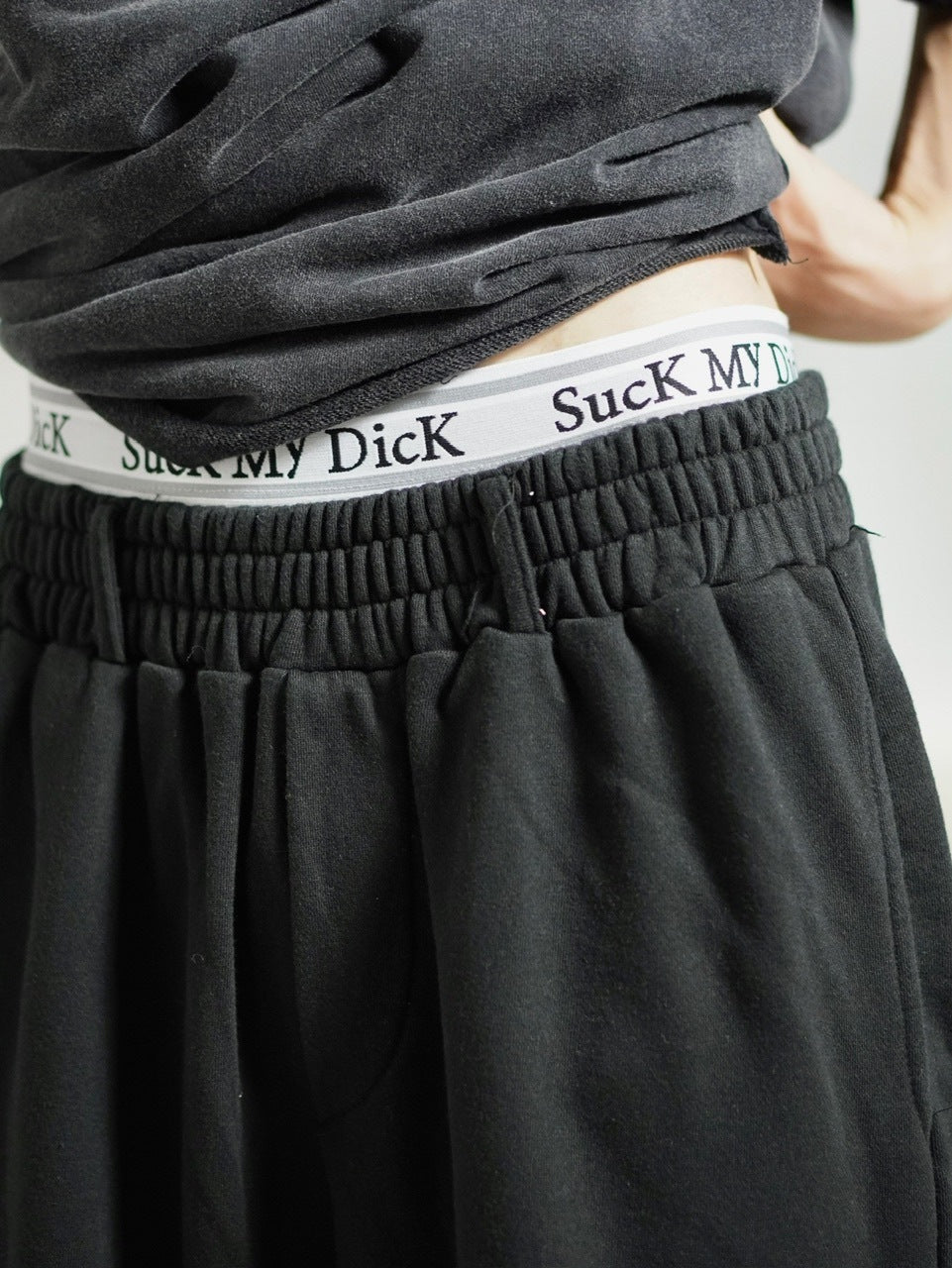 受注制【Chikashitsu +】full length crash sweat pants / 【チカシツプラス】フルレングスクラッシュスウェットパンツ (2color)