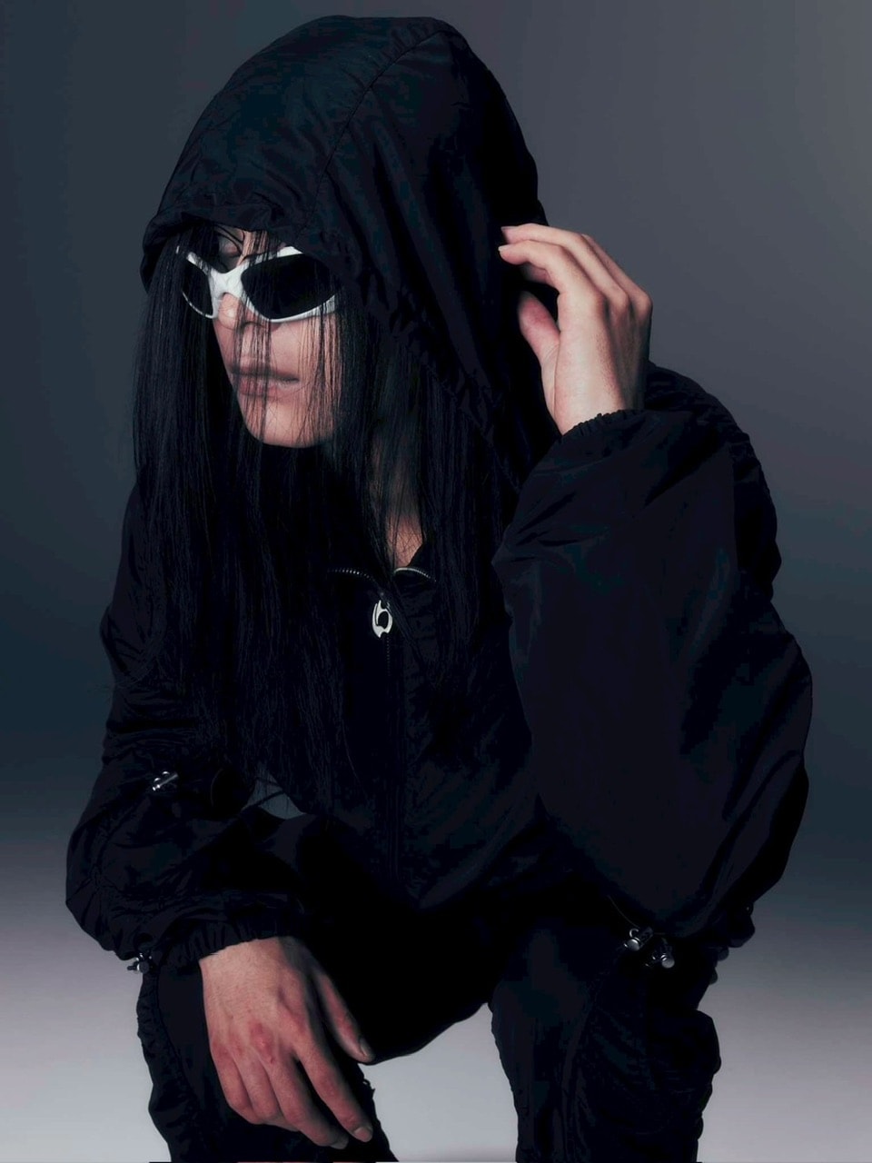 【DIG YOUR OWN GRAVE】SYN-EDGE BLOUSON /【ディグユアオウングレイブ】アシンメトリーテックブルゾン