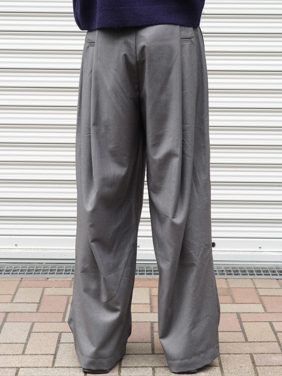 東京店WEB限定受注制【Chikashitsu +】wide tuck drape slacks / 【チカシツプラス】ワイドタックドレープスラックス (2color)