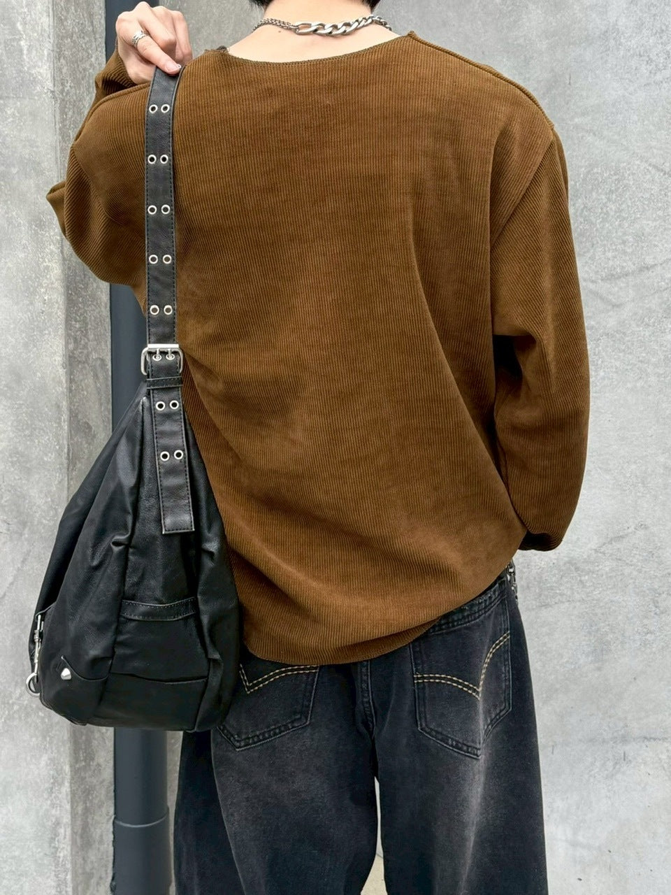 大阪店WEB限定受注制【Chikashitsu +】simple deck v neck knit / 【チカシツプラス】シンプルデッキブイネックニット (3color)