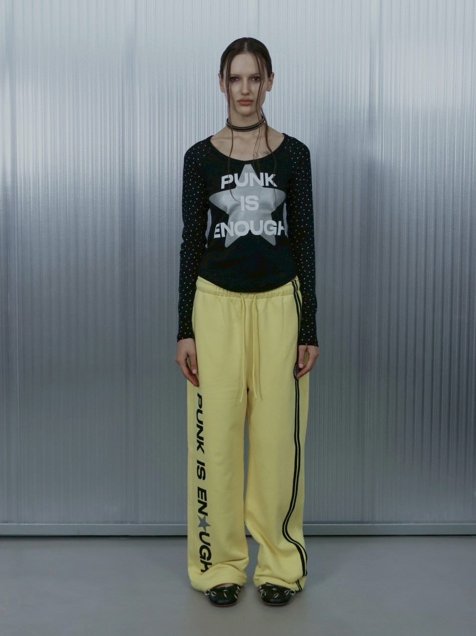 【SETUP‐EXE】STAR SLEEVE PUNK TOP / 【セットアップエグゼ】スタースリーブパンク長袖Ｔシャツ