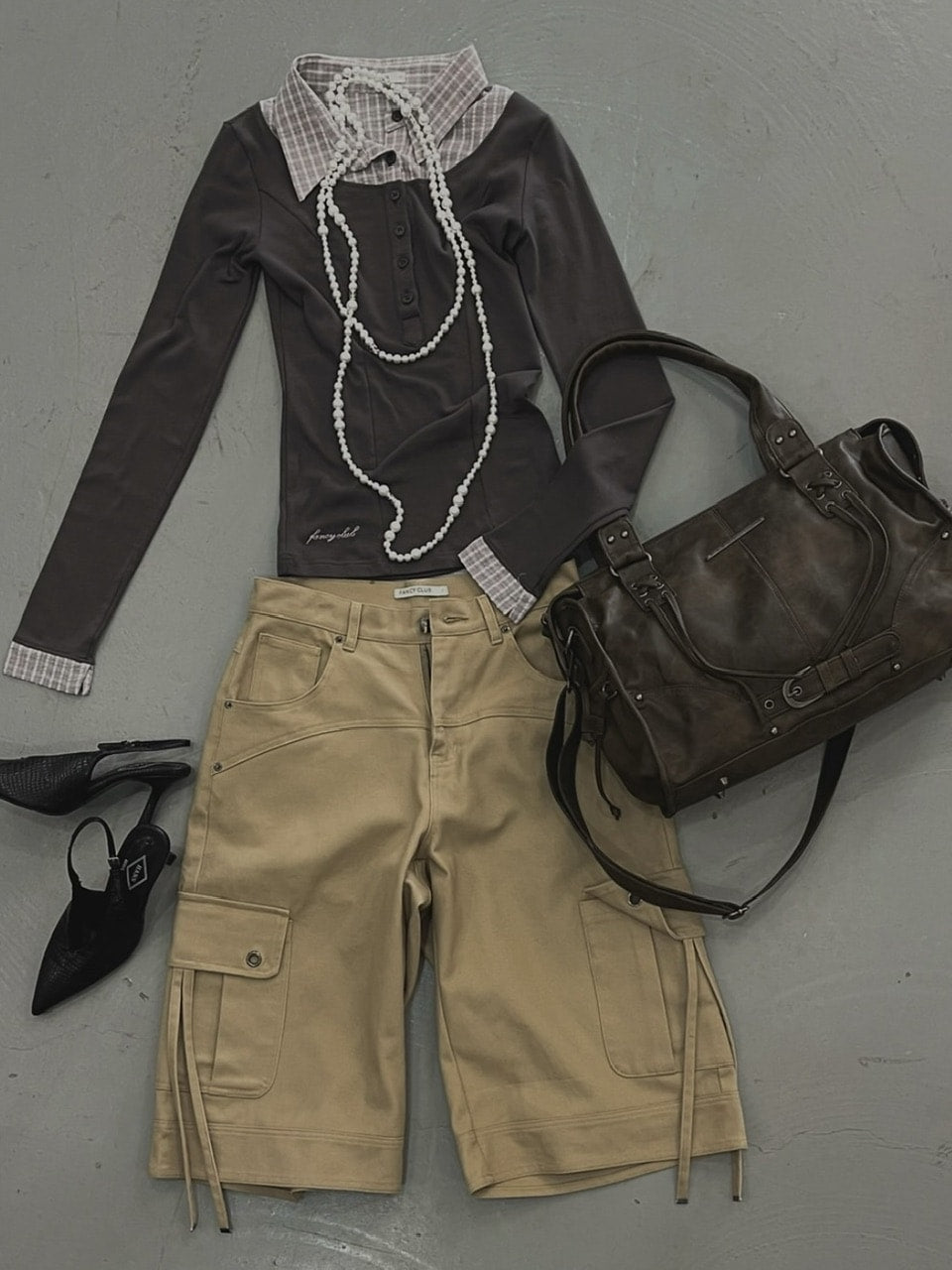 【FANCY CLUB】CROSS POCKET BERMUDA PANTS / 【ファンシークラブ】クロスポケットバミューダパンツ