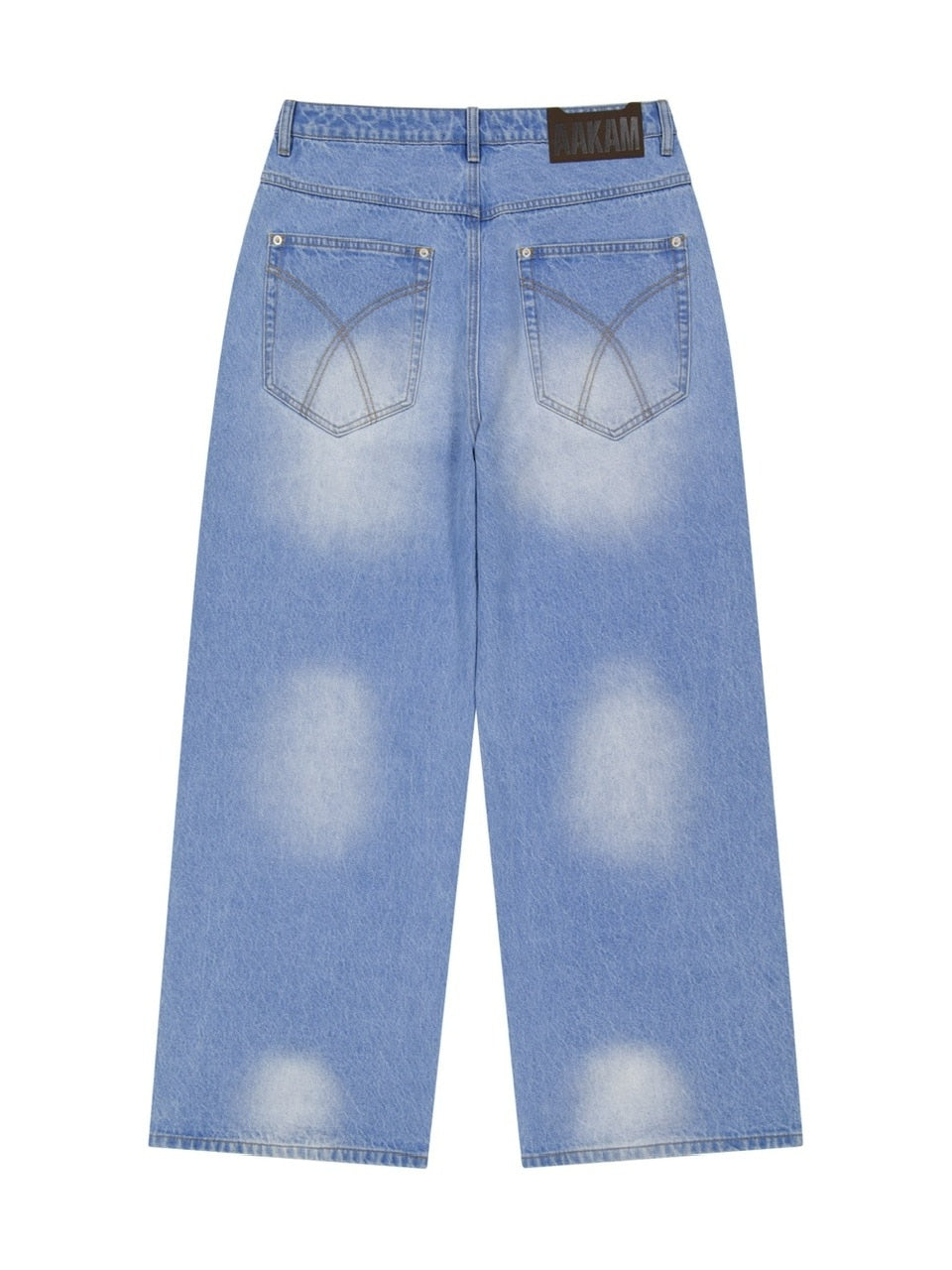 【AAKAM】Side Rhinestone Denim Pants