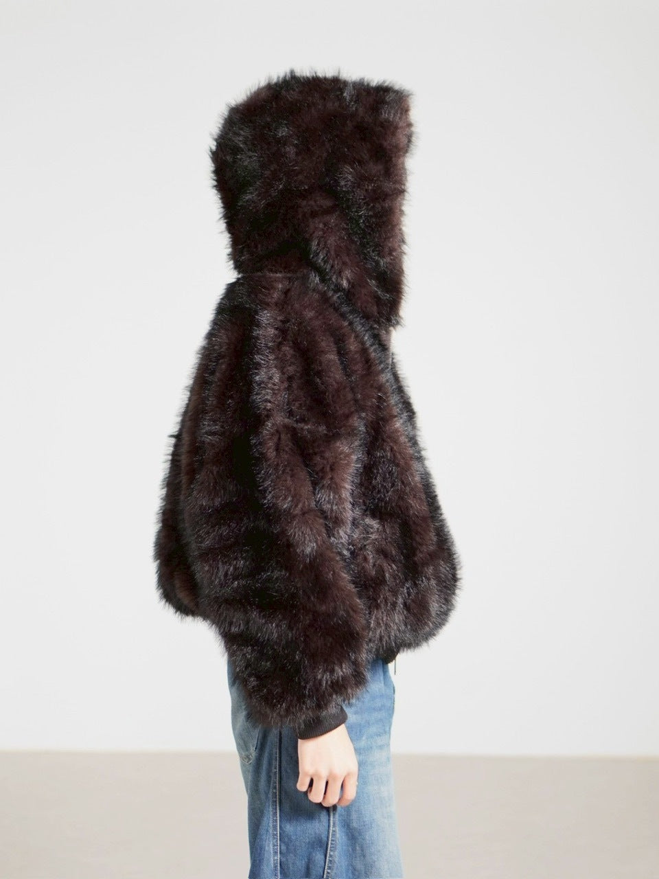 受注制【Chikashitsu +】oversized hooded fur blouson / 【チカシツプラス】オーバーサイズフーデッドファーブルゾン (4color)