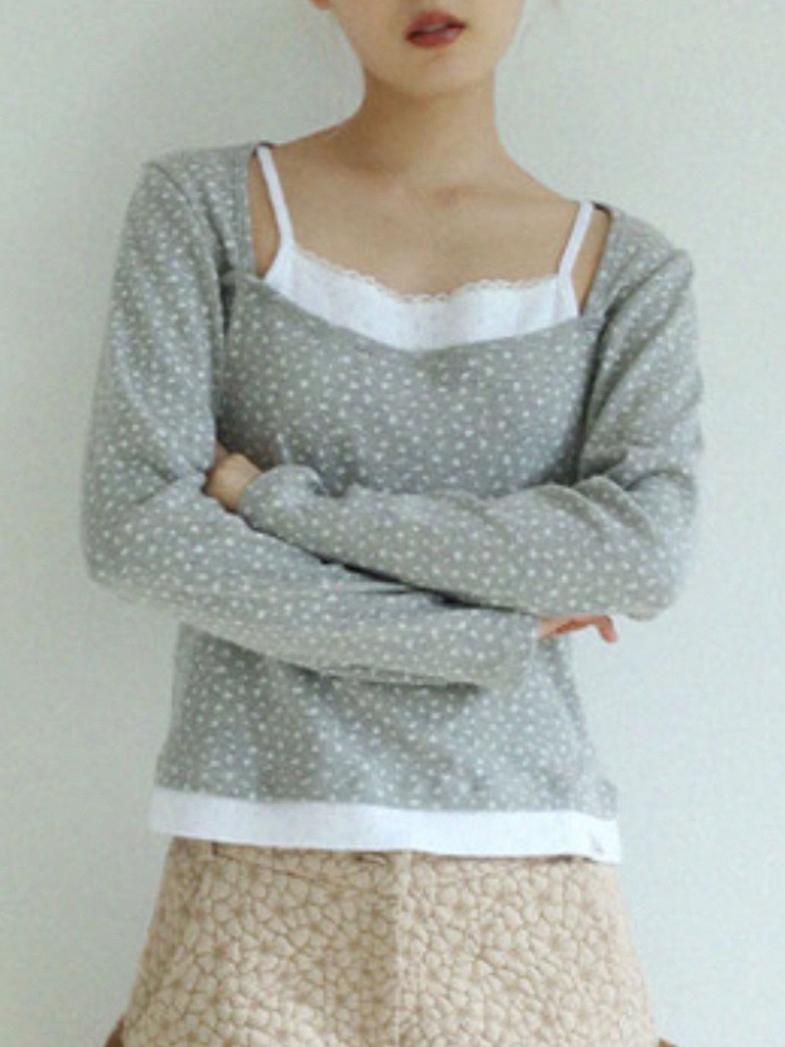 12/21 20:00 再販【Uglyshadow】FLOWER LAYERED T-SHIRT