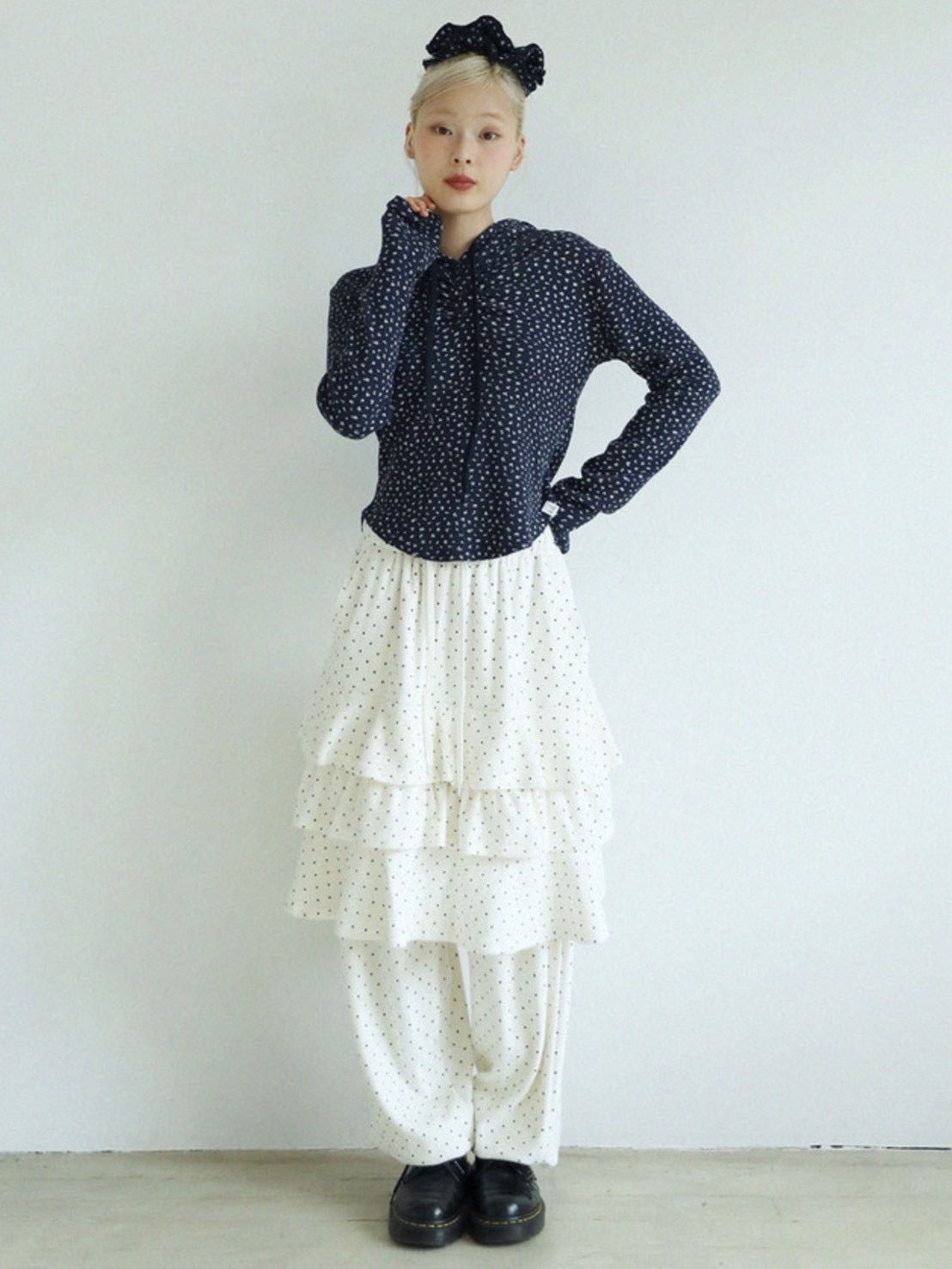 12/21 20:00 再販【Uglyshadow】FLOWER WAFFLE HOODIE