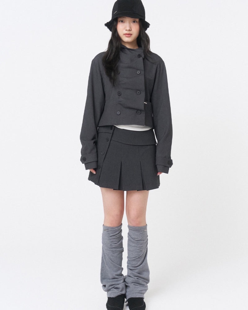 【Miseki seoul】Shirring knit leg warmer