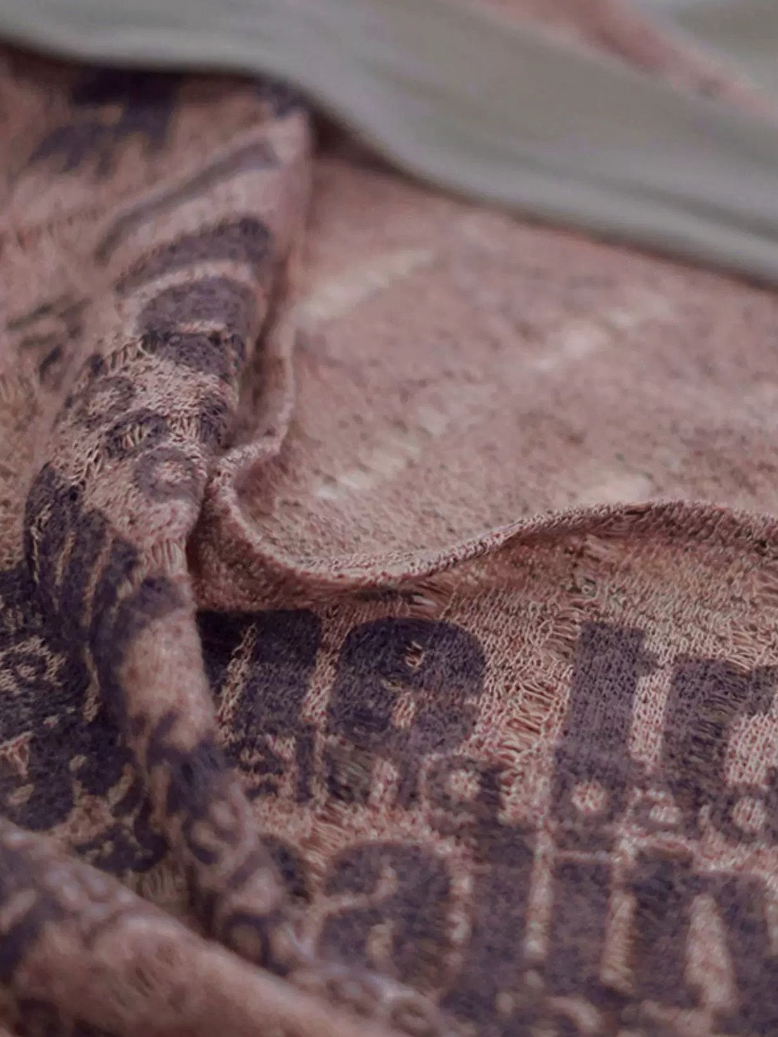 【Cest Nous】Dropped Neckline Graffiti Top