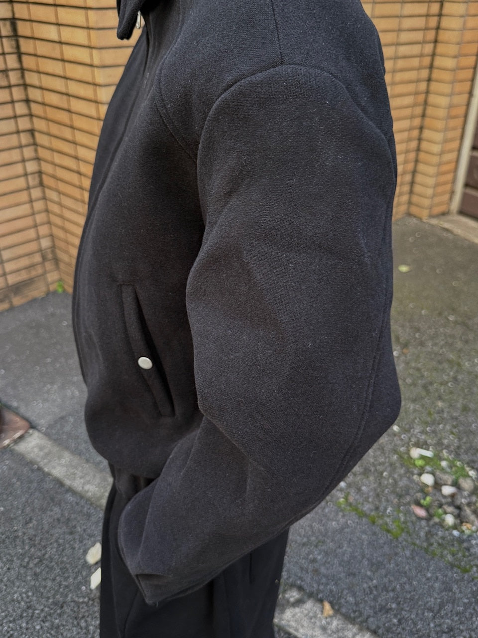 東京店WEB限定受注制【Chikashitsu +】cropped wool zip jacket / 【チカシツプラス】クロップドウールジップジャケット (3color)
