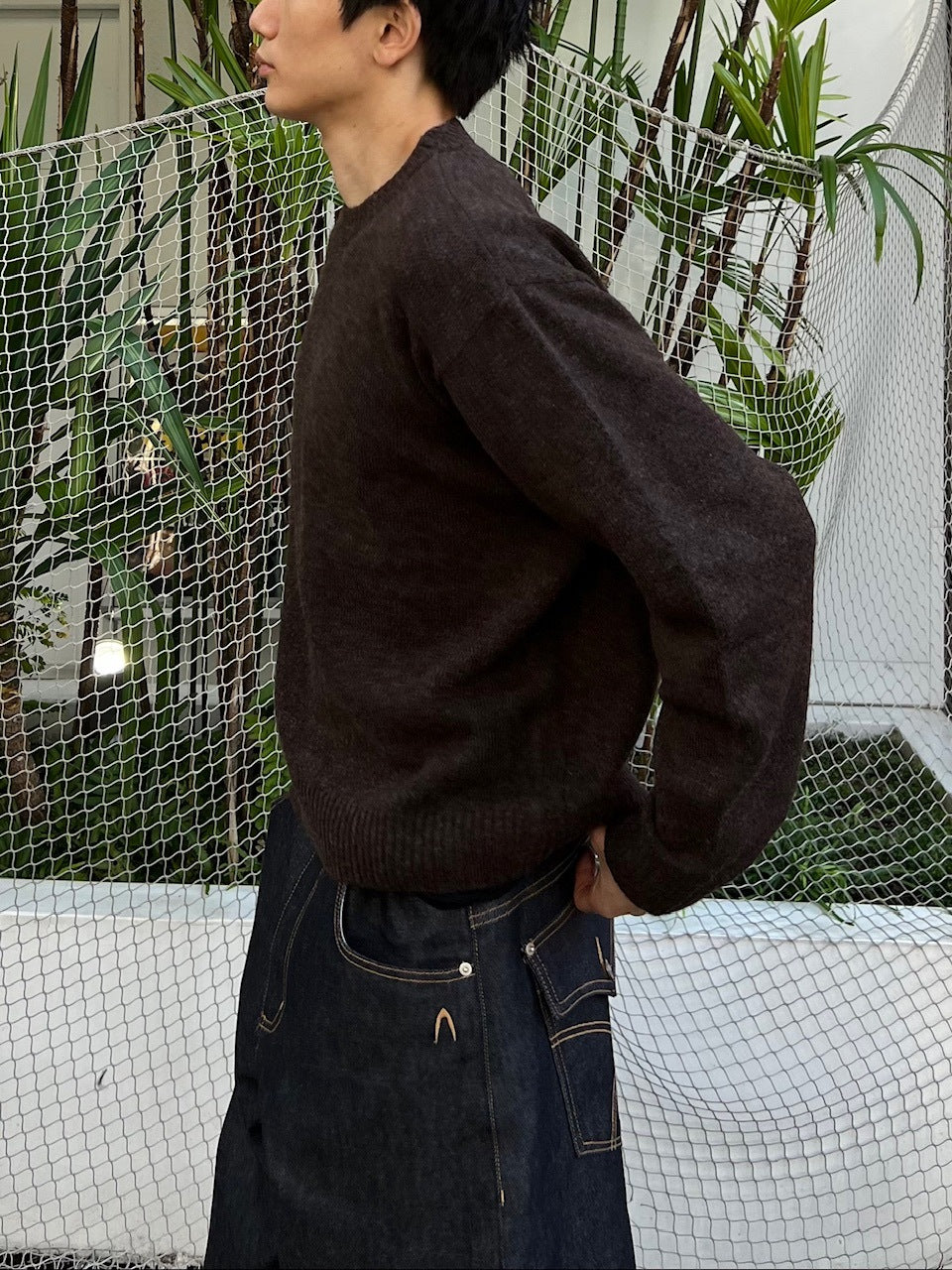 東京店WEB限定受注制【Chikashitsu +】soft touch crew neck knit / 【チカシツプラス】ソフトタッチクルーネックニット (6color)