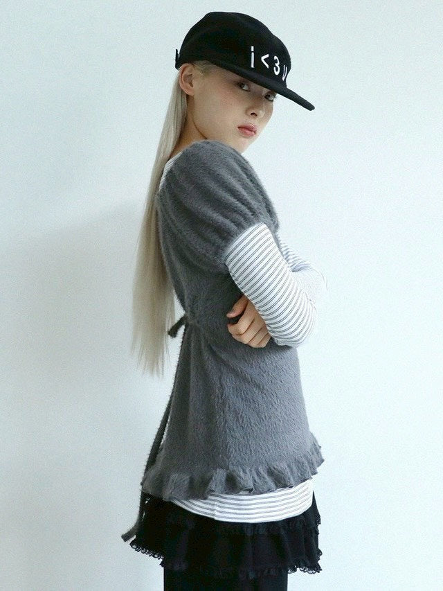 12/21 20:00 発売【Uglyshadow】SOFT SHIRRING T-SHIRT